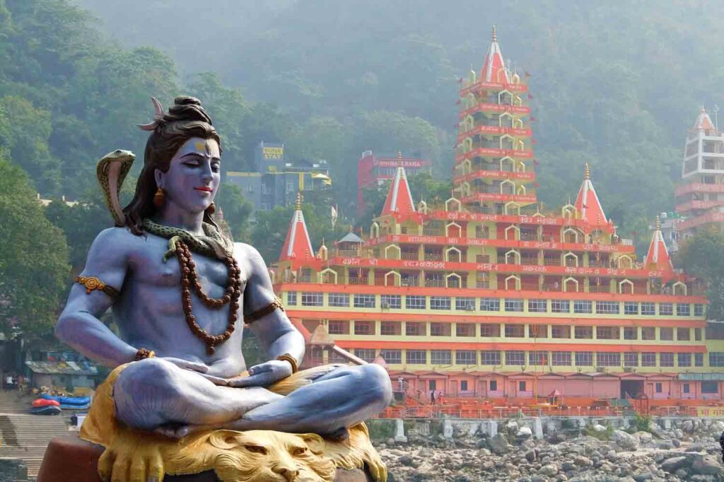 Shiva statue in Rishikesh, India, the yoga capital of the world. As the birthplace of yoga India is one of the very best yoga travel destinations