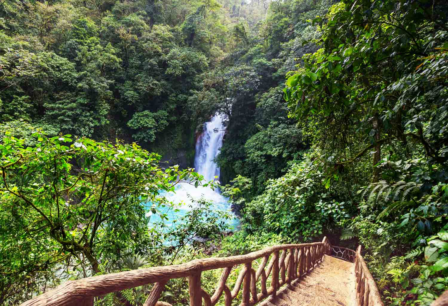 A waterfall in Costa Rica. One of the benefits of a yoga retreat is being immersed in nature