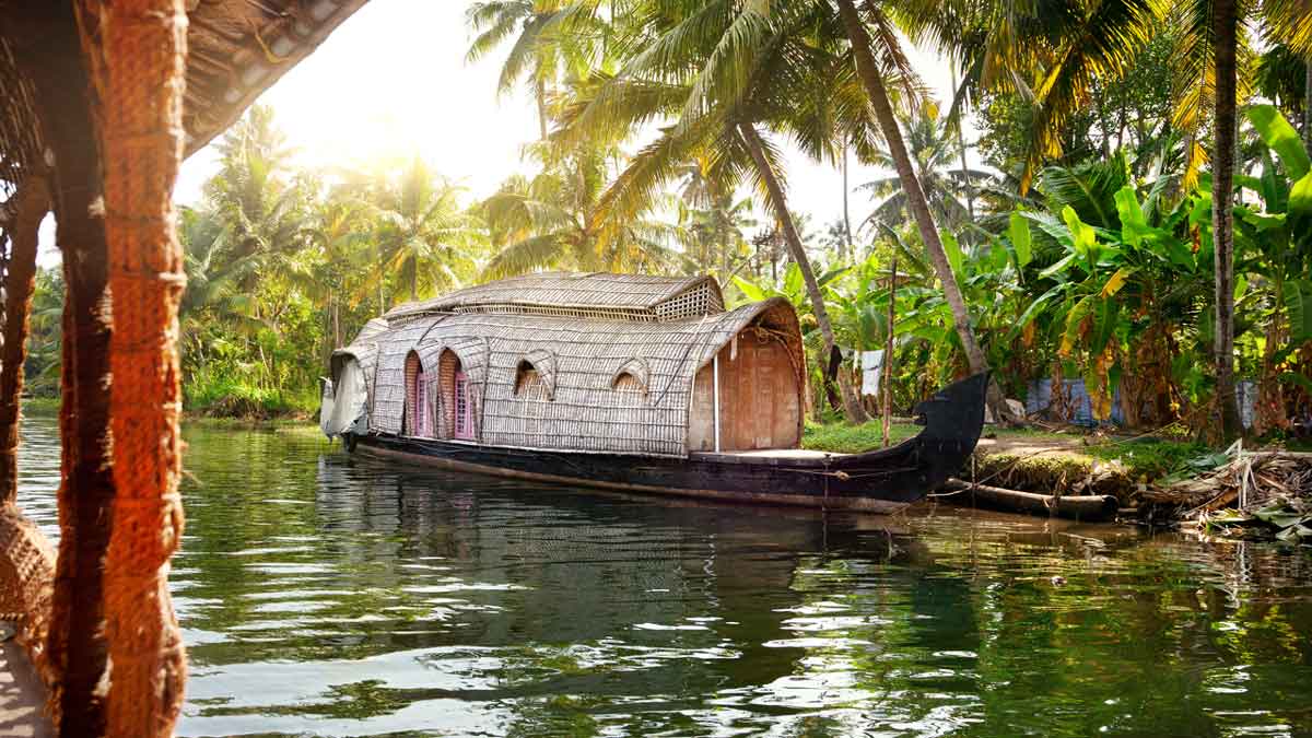 Houseboat on Kerala backwaters, India