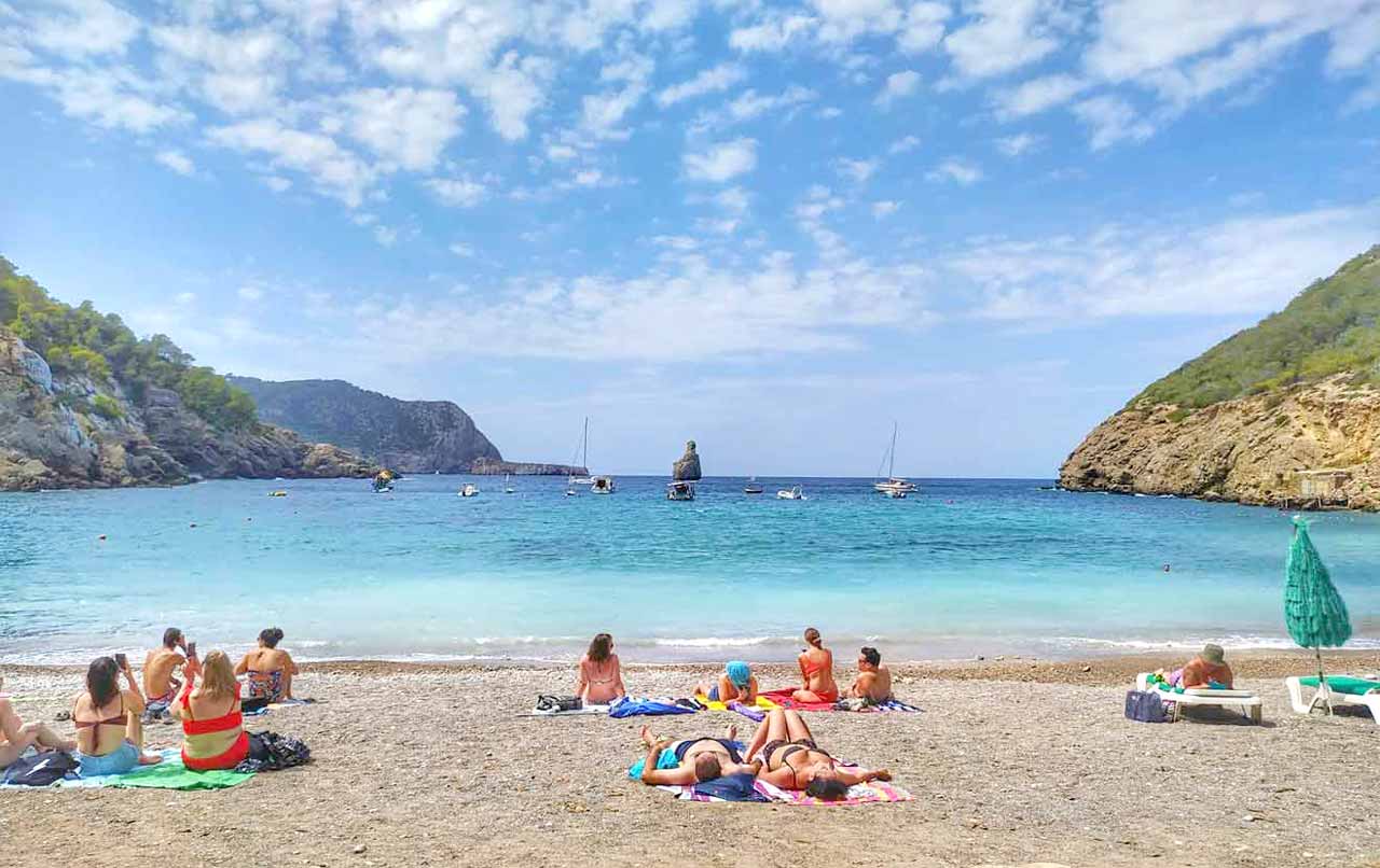 Cala Benirrás is a beach in the north of the island of Ibiza