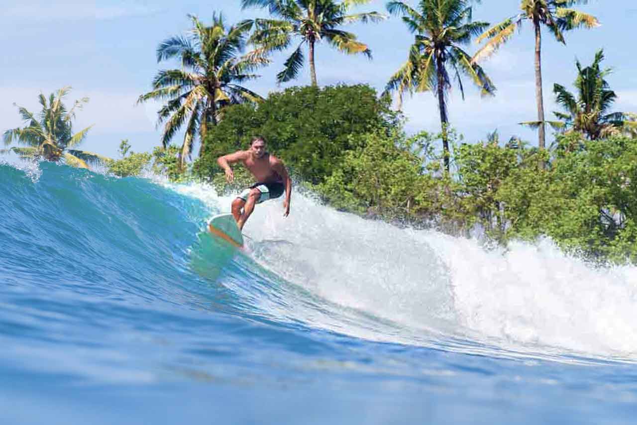 Surfing in Bali