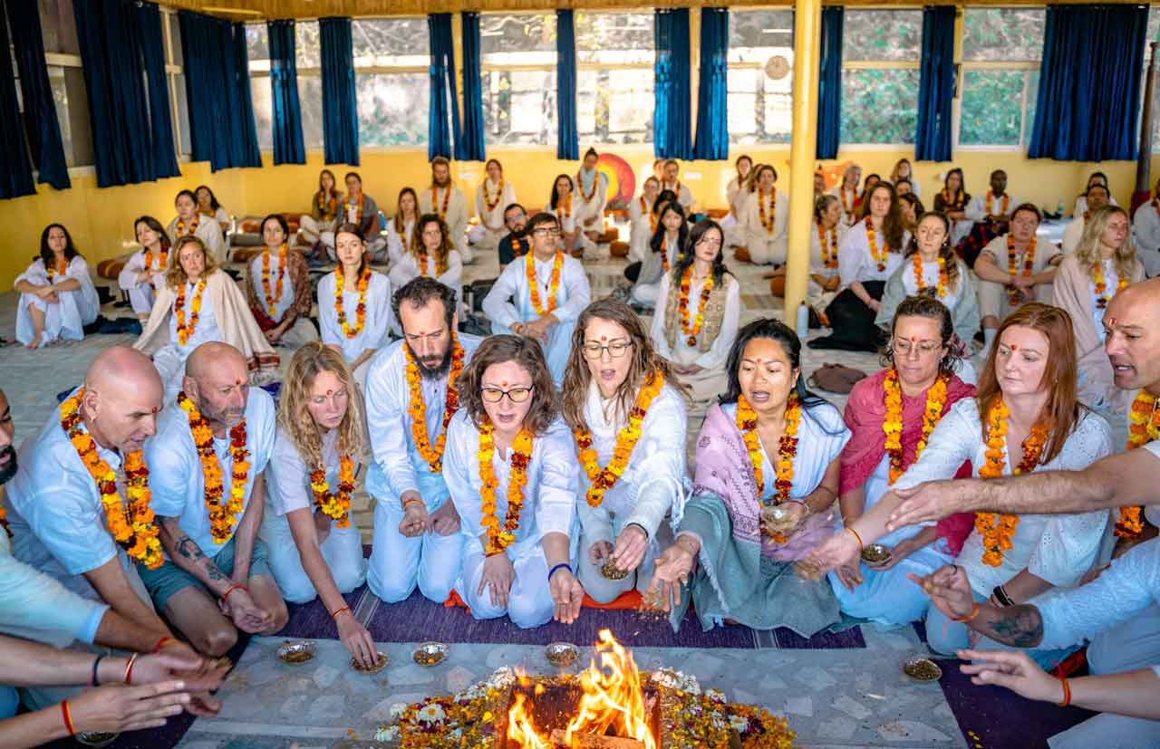 Yoga ashram in Rishikesh, India