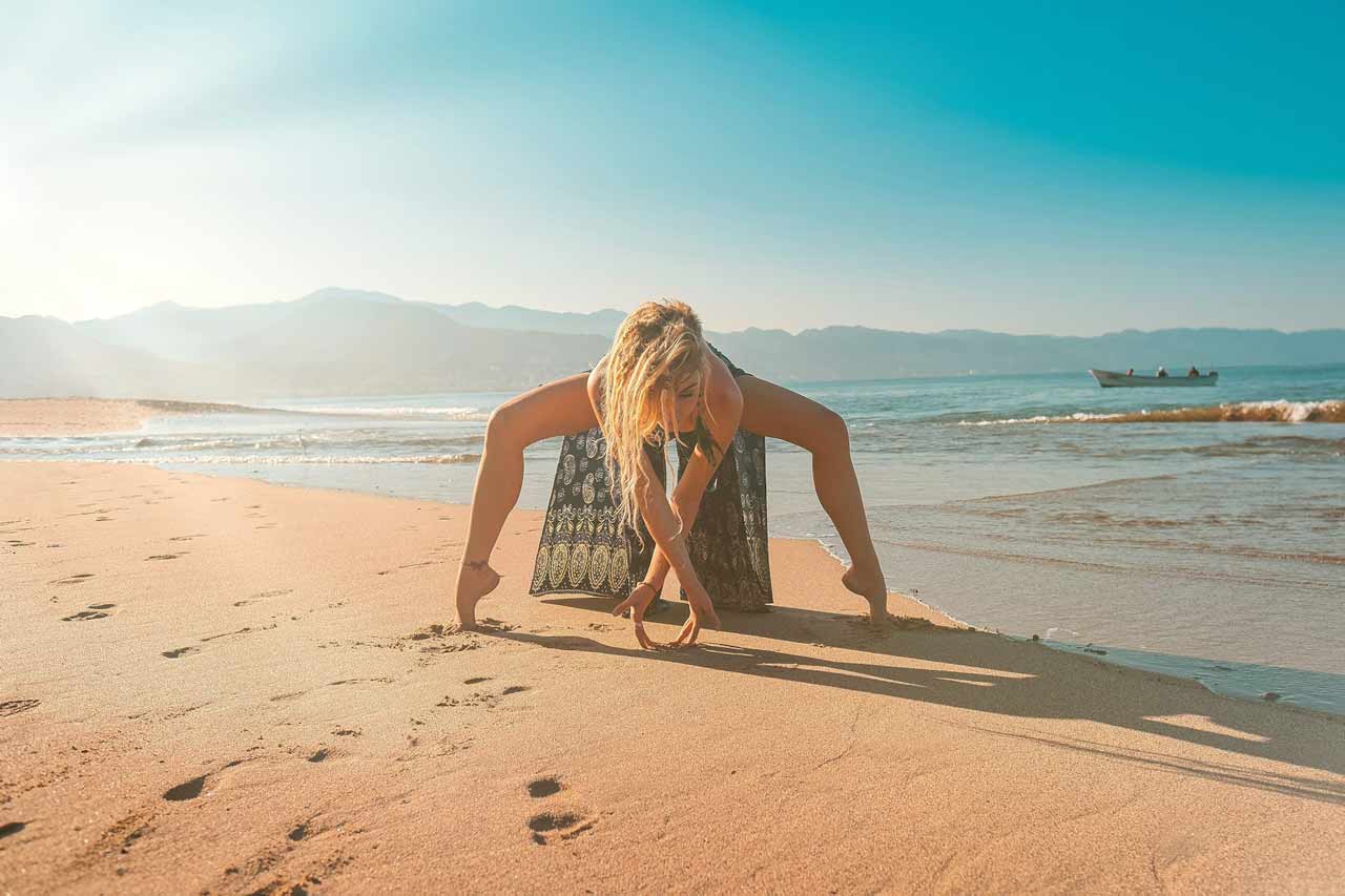 yoga on the beach in Puerta Vallarta