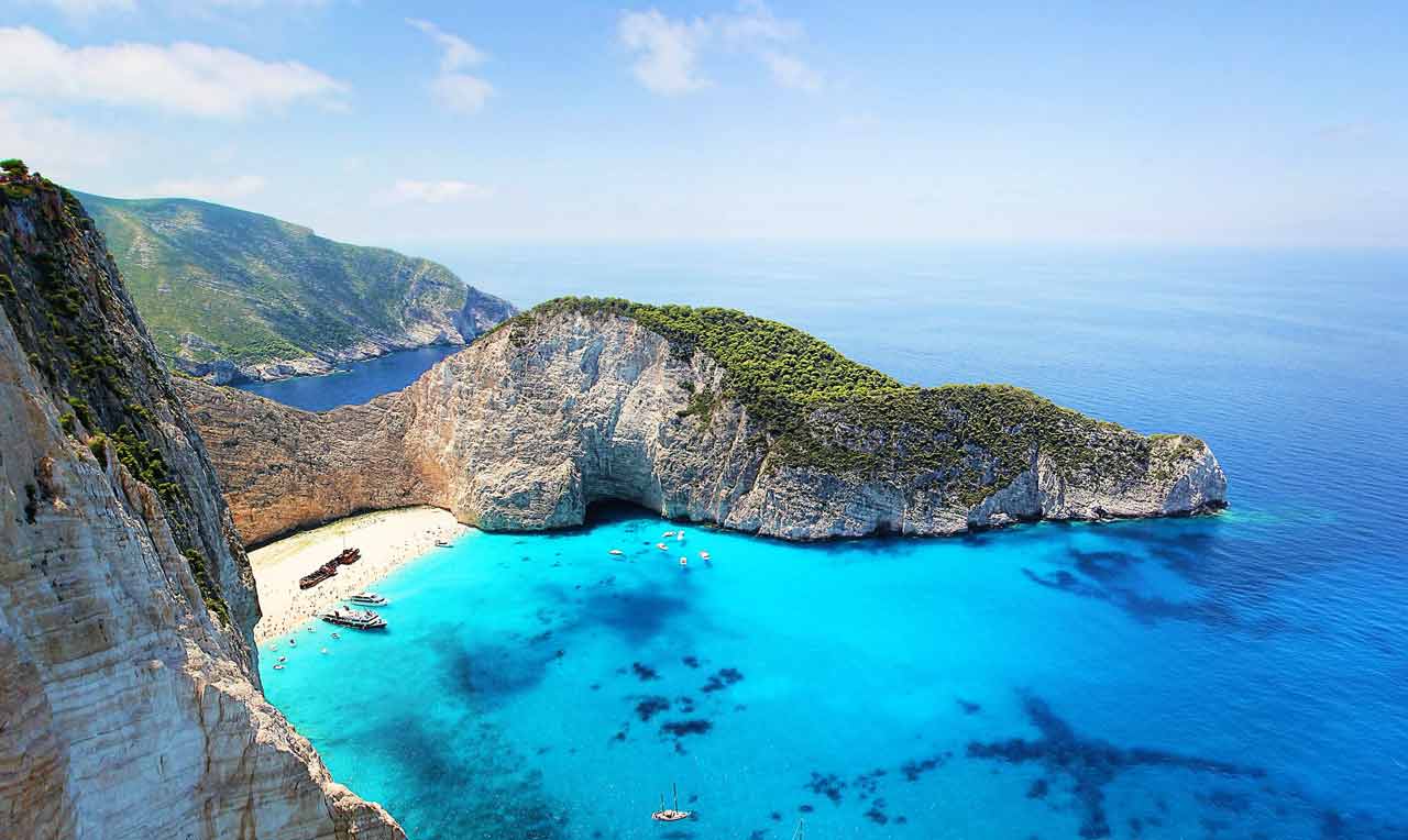 beach cove in Zakynthos